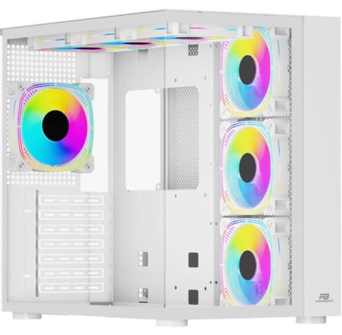 POWERBOOST PB-SS02W Sea View USB 3.0, ATX 7 x ARGB Fanlı, Beyaz AKVARYUM Kasa